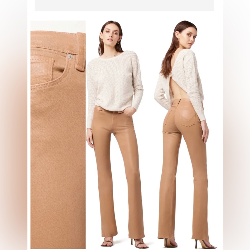 L'AGENCE Cappuccino Coated Boot-Cut Jeans Sz 27